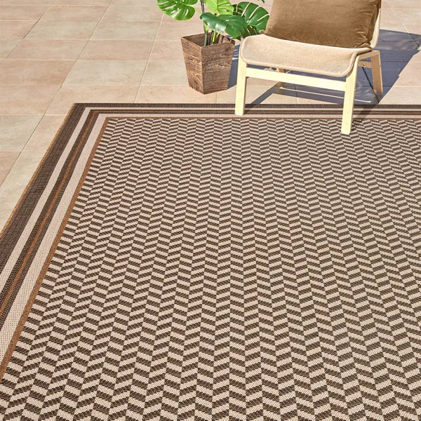 Gertmenian Toscana Collection Raiden Sand Outdoor Area Rug