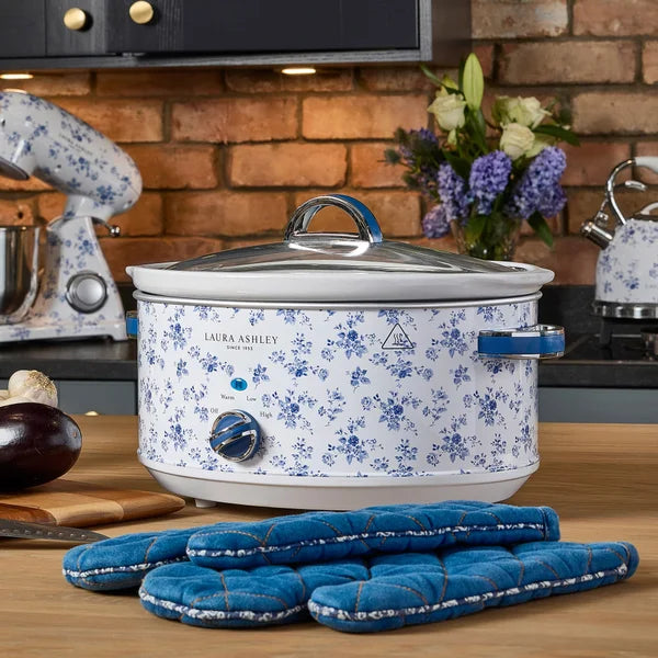 Laura Ashley 6.5 L (6.89 qt.) Slow Cooker, China Rose