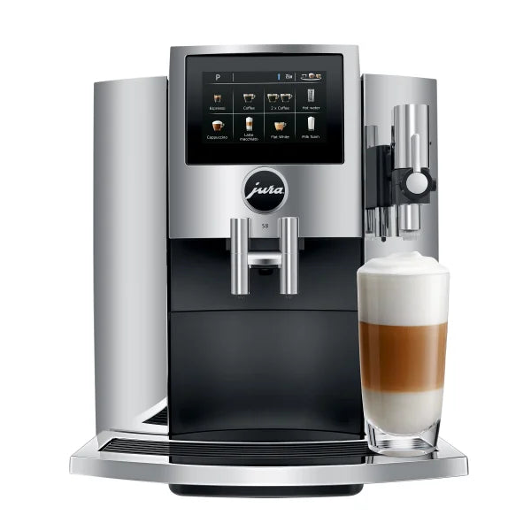 Jura S8 Automatic Espresso Machine with Milk Carafe, Claris Smart+ Filters, and Milk Pipe