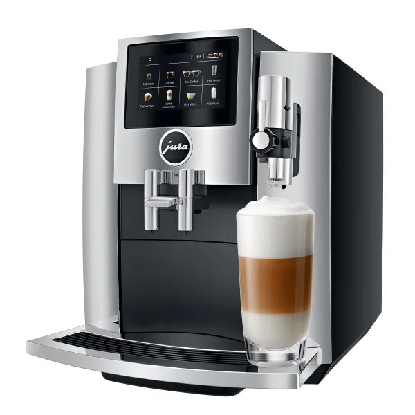 Jura S8 Automatic Espresso Machine with Milk Carafe, Claris Smart+ Filters, and Milk Pipe