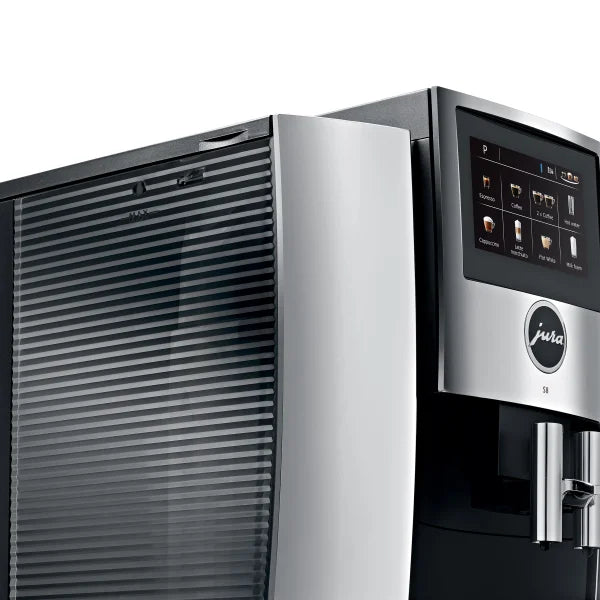 Jura S8 Automatic Espresso Machine with Milk Carafe, Claris Smart+ Filters, and Milk Pipe