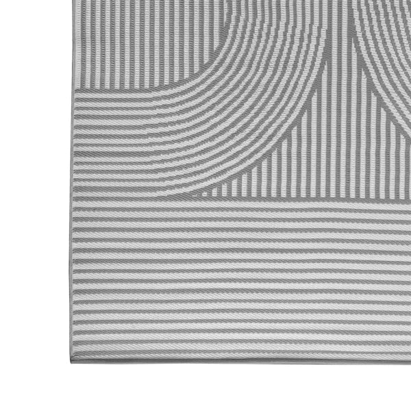Viana Bahamas Collection Grey Monoline Indoor/Outdoor Reversible Area Rug