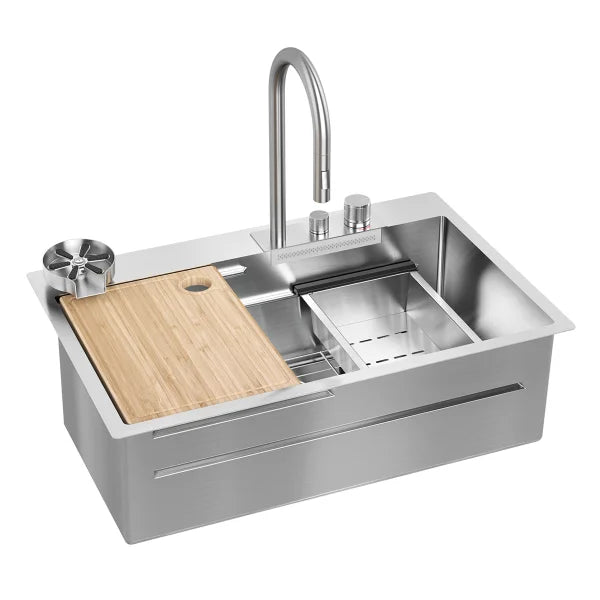 Artika NeoFlow Stainless Steel Single Bowl Kitchen Sink Workstation