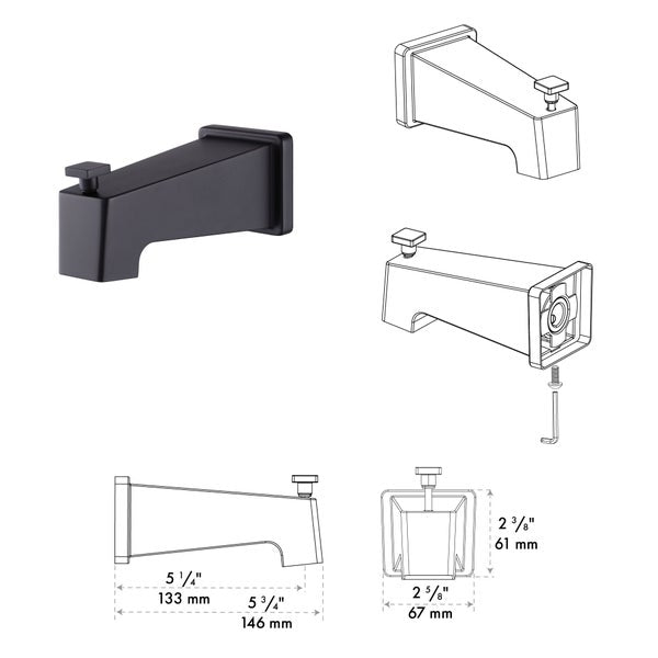 Akuaplus Single Handle Tub and Shower Faucet