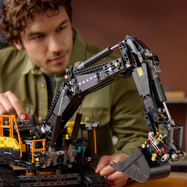 LEGO Technic Volvo EC500 Hybrid Excavator 42215 with bonus LEGO City Yellow Mobile Construction Crane Toy Set 60409