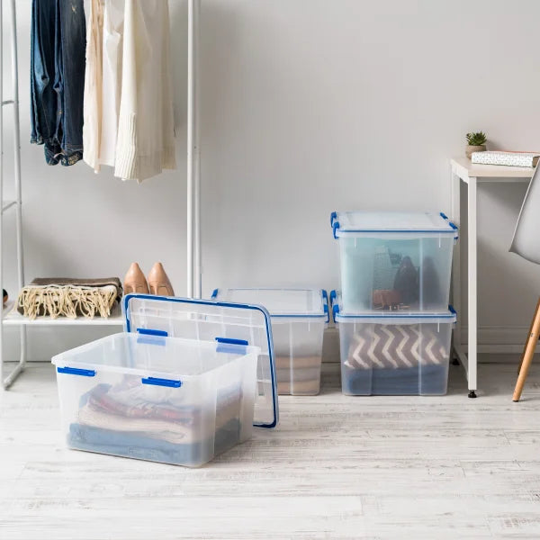 IRIS 44 Quart WeatherPro Storage Bin, 4-pack
