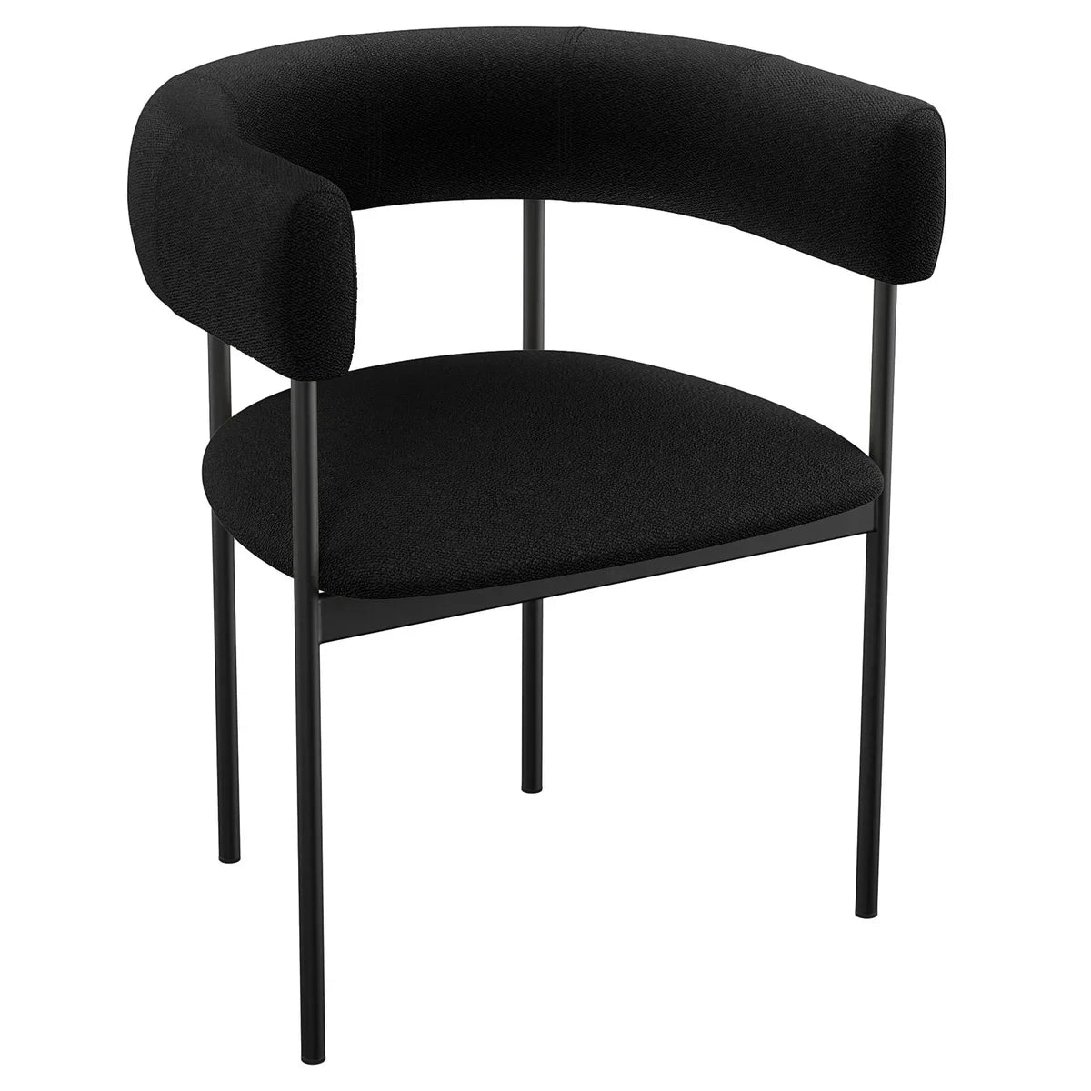 Amisco Julius Dining Chair with Black Metal Frame