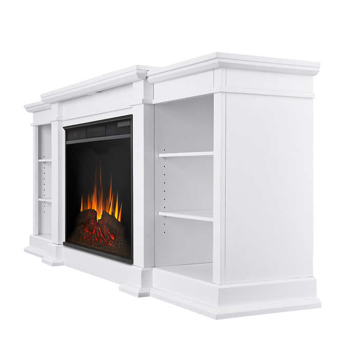Real Flame Eliot Grand White Media Electric Fireplace
