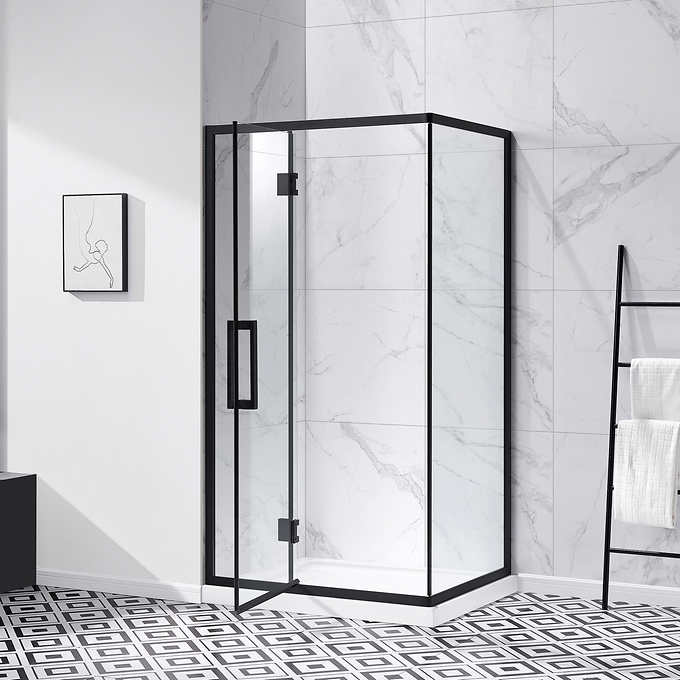 OVE Nicole 42 in. Corner Shower Enclosure with Base