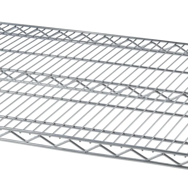 TRINITY 5-Tier Chrome Wire Shelving Rack With Wheels, 60" x 24" x 72"