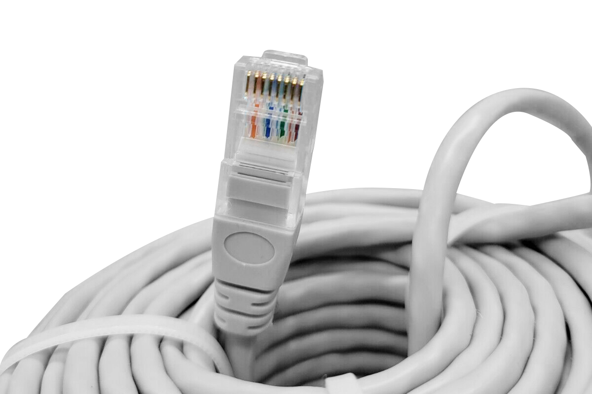 60ft Cat5e Network Ethernet Cable for IP Security Cameras
