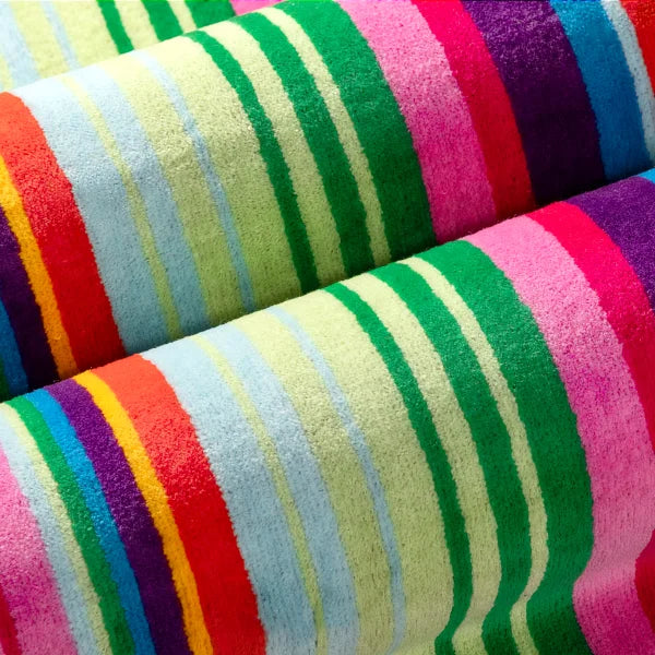 Fiesta Stripes & Ladybugs and Flowers Jacquard Beach Towel 2-pack