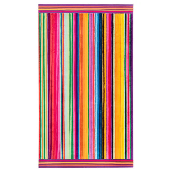 Fiesta Stripes & Ladybugs and Flowers Jacquard Beach Towel 2-pack
