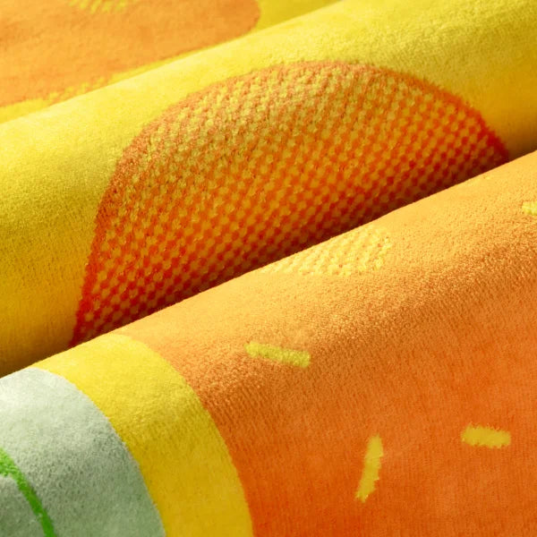 Popsicle Stripe & Square Tile Jacquard Beach Towel, 2-pack
