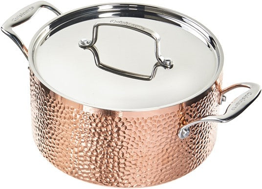 Cuisinart - 8 PC Hand Hammered 5-Ply Copper Cookware Set - HCFP-8C
