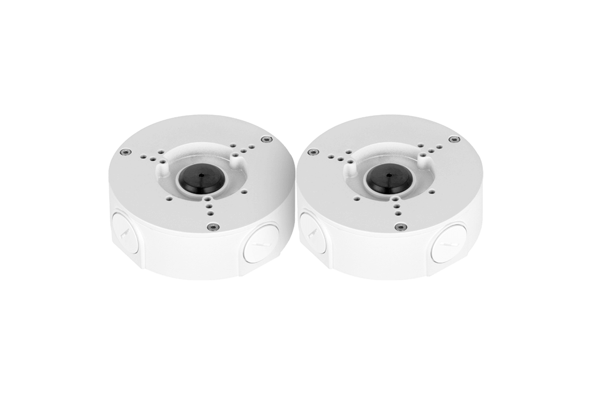 Outdoor Round Junction Box for 3 Screw Base Cameras (Metal)