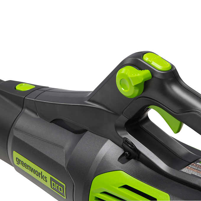 Greenworks 80V Combo Kit: 730 CFM - 170 MPH Brushless Blower + 16" String Trimmer+ Two Shoulder Straps, 2Ah Battery and Charger Included