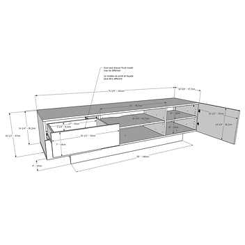 Marble 182.3 cm (71.8 in.) Television Stand