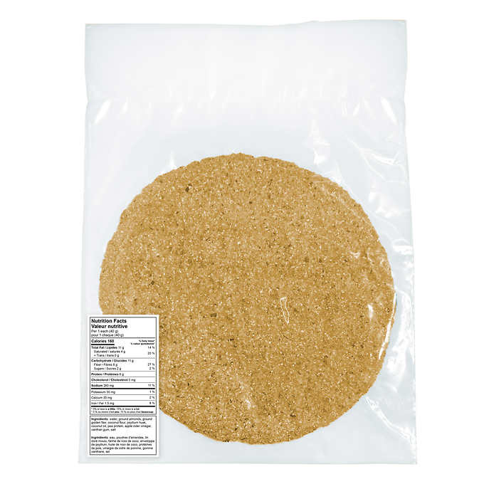Piccola Cucina Almond Flour Wraps, 30 × 40 g
