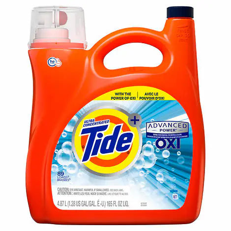 Tide Advanced Power Ultra Concentrated Liquid Laundry Detergent with Oxi 89 Loads