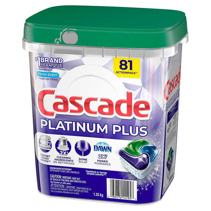 Cascade Platinum Plus ActionPacs, 81-count
