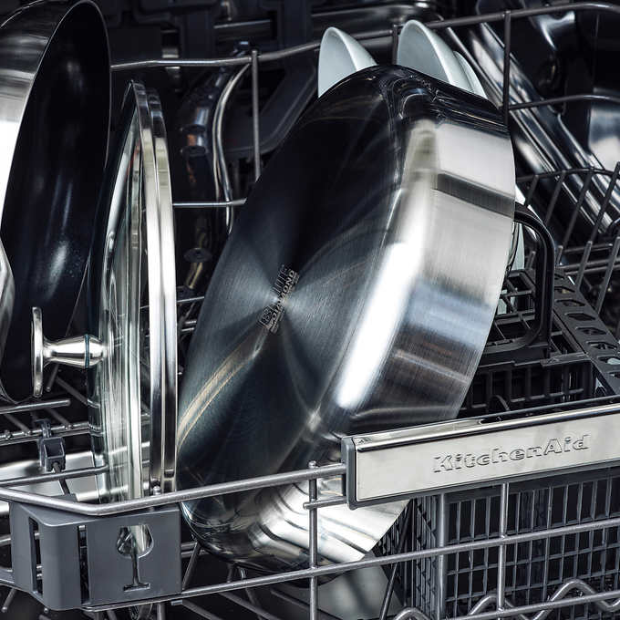 Triple Steel Deep Sauté Pan with Lid, 28 cm / 4.34 L