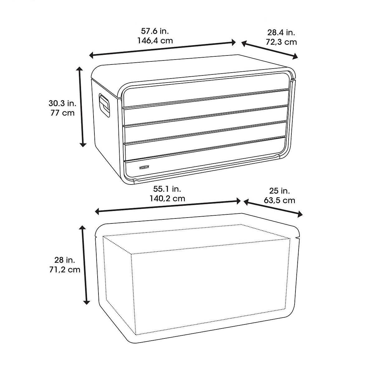 Lifetime Modern Storage Deck Box 165G