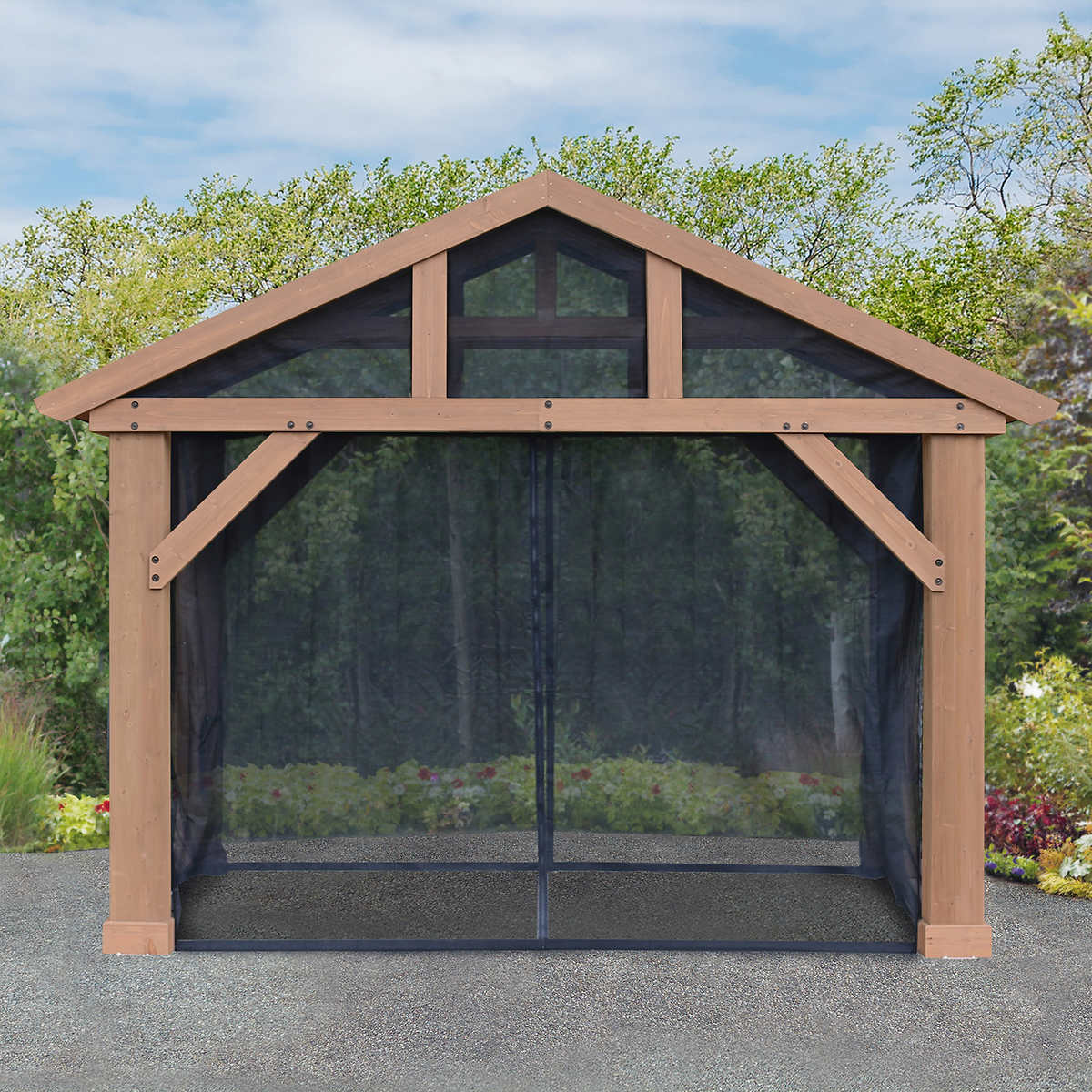Yardistry 14 ft. x 12 ft. Mosquito Mesh Kit for Pavilion