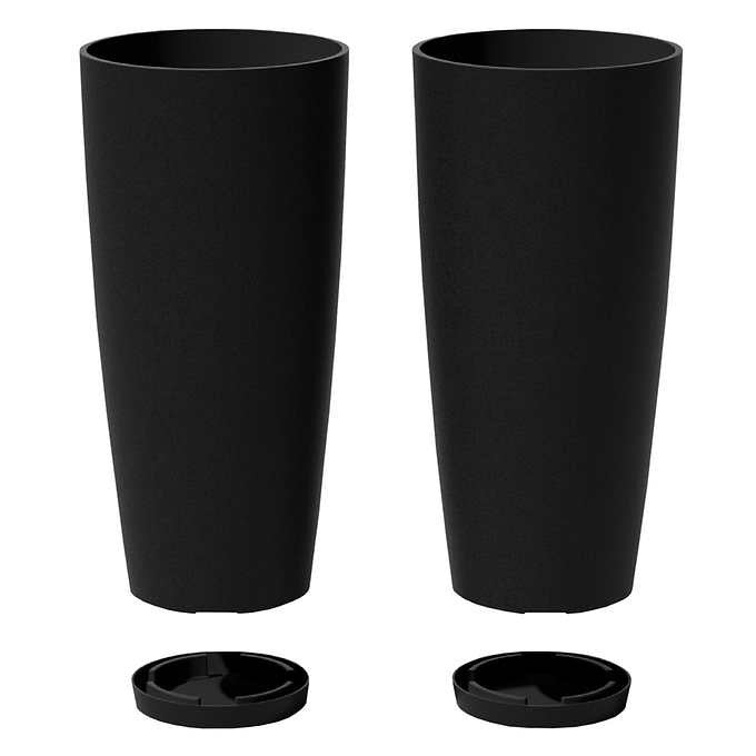 Veradek 28 in. Round Planter, 2 Pack