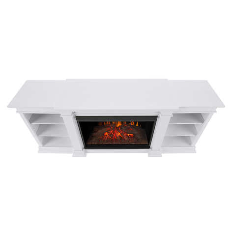 Real Flame Eliot Grand White Media Electric Fireplace