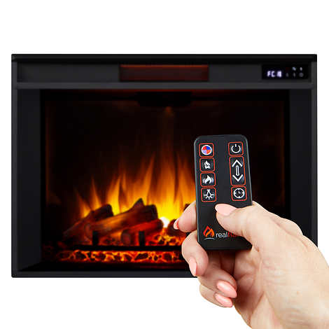 Real Flame Eliot Grand White Media Electric Fireplace