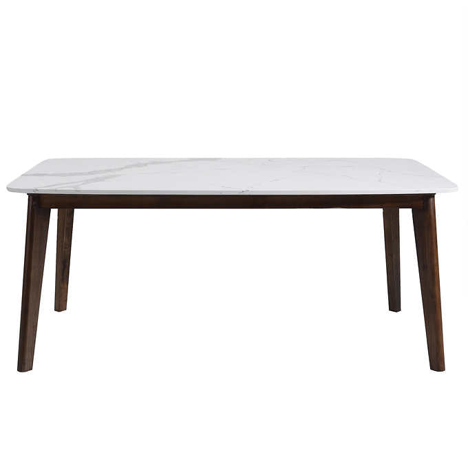 Luna White Quartz Top Dining Table, 182 cm (72 in.)