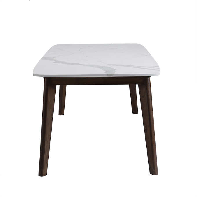 Luna White Quartz Top Dining Table, 182 cm (72 in.)