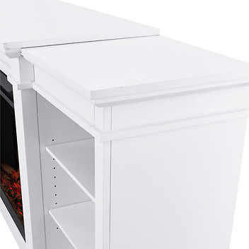 Real Flame Eliot Grand White Media Electric Fireplace