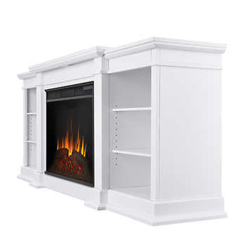 Real Flame Eliot Grand White Media Electric Fireplace