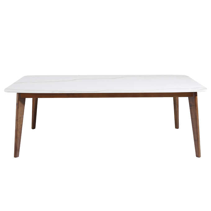 Luna White Quartz Top Dining Table, 218 cm (86 in.)