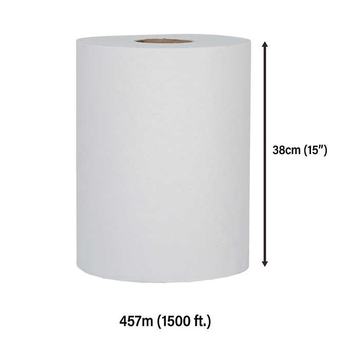 White Swan Single Ply Paper Towel Rolls, 20.3 cm × 152.4 m, 12-pack