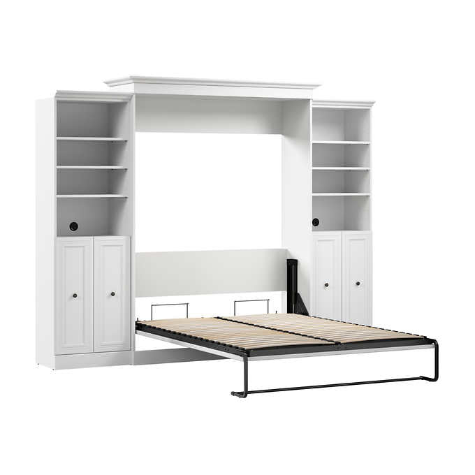 Bestar Evolution 3-piece Queen Wall Bed Set, White