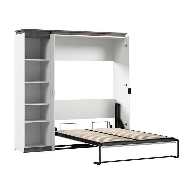 Bestar Orion 2-piece Double Wall Bed with Storage Shelf