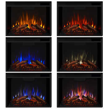 Real Flame Eliot Grand White Media Electric Fireplace