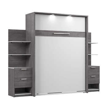 Bestar Cielo 3-piece Queen Wall Bed with 2 Night Stands