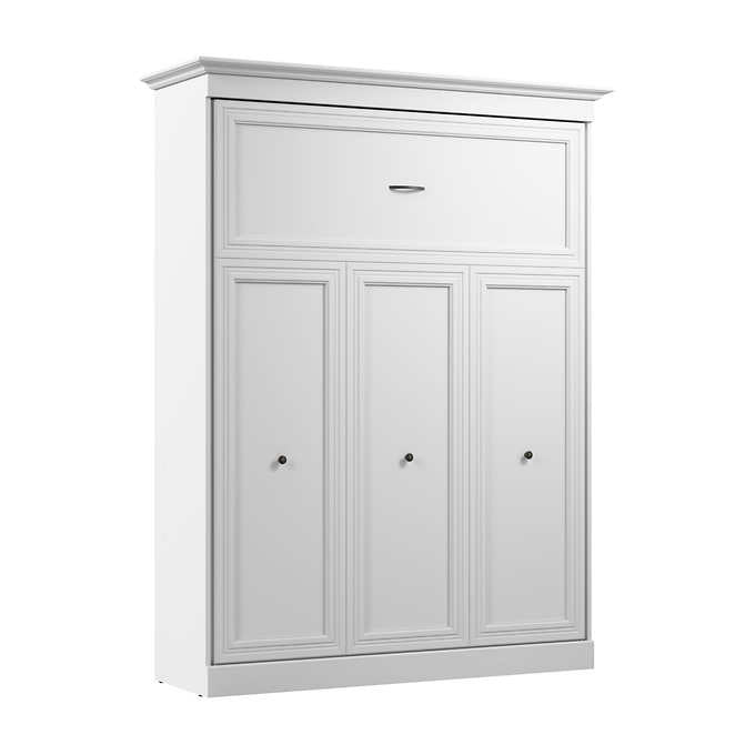 Evolution Wall Bed in White - Queen/Double Size - Dual Piston System - Durable Engineered Wood Frame