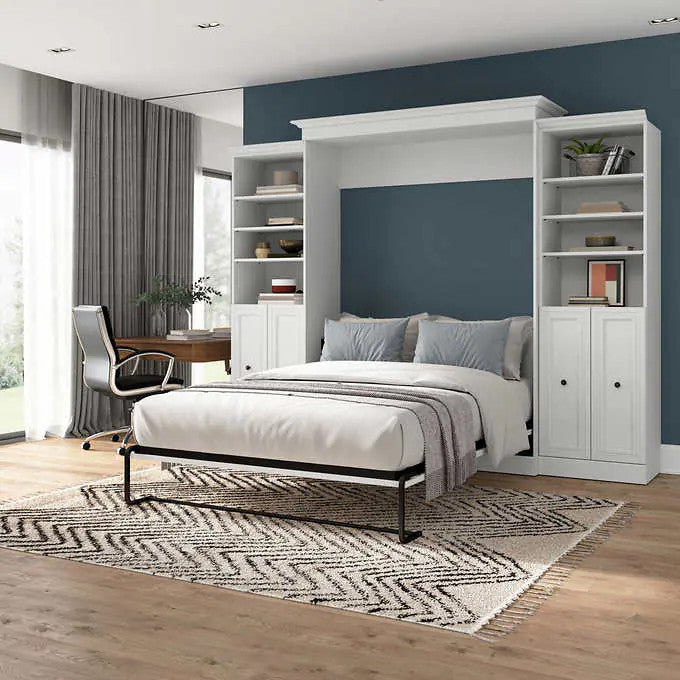 Bestar Evolution 3-piece Queen Wall Bed Set, White