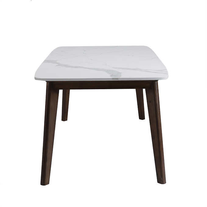 Luna White Quartz Top Dining Table, 182 cm (72 in.)