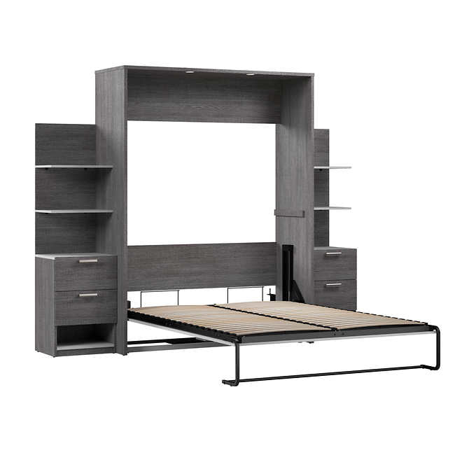 Bestar Cielo 3-piece Queen Wall Bed with 2 Night Stands