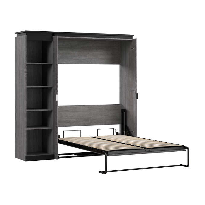 Bestar Orion 2-piece Double Wall Bed with Storage Shelf