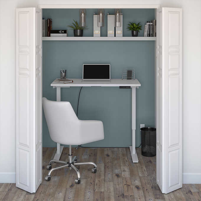 Bestar Viva Modern 120.9 (47.6 in.) Height Adjustable Desk