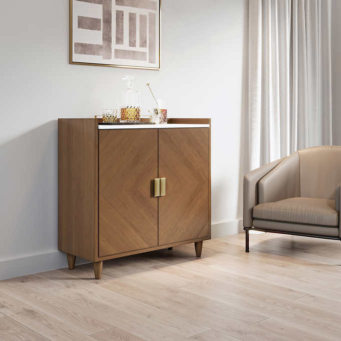 Loxley Rowe Andrea 81.3 cm (32 in.) Brown Bar Cabinet with Storage