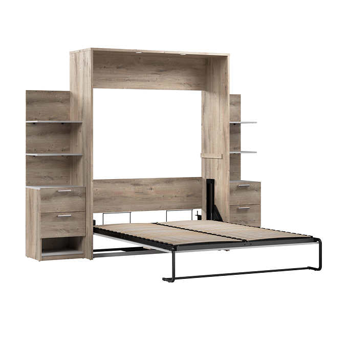 Bestar Cielo 3-piece Queen Wall Bed with 2 Night Stands