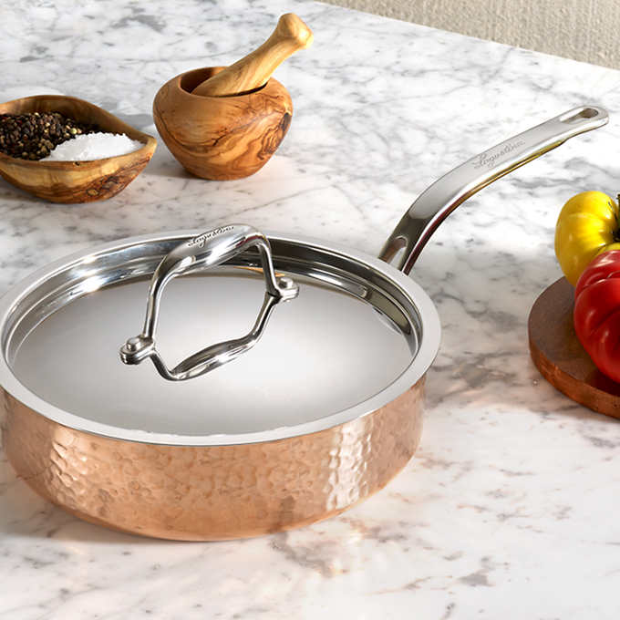 Martellata Copper 3-Ply Cookware Set, 11-piece